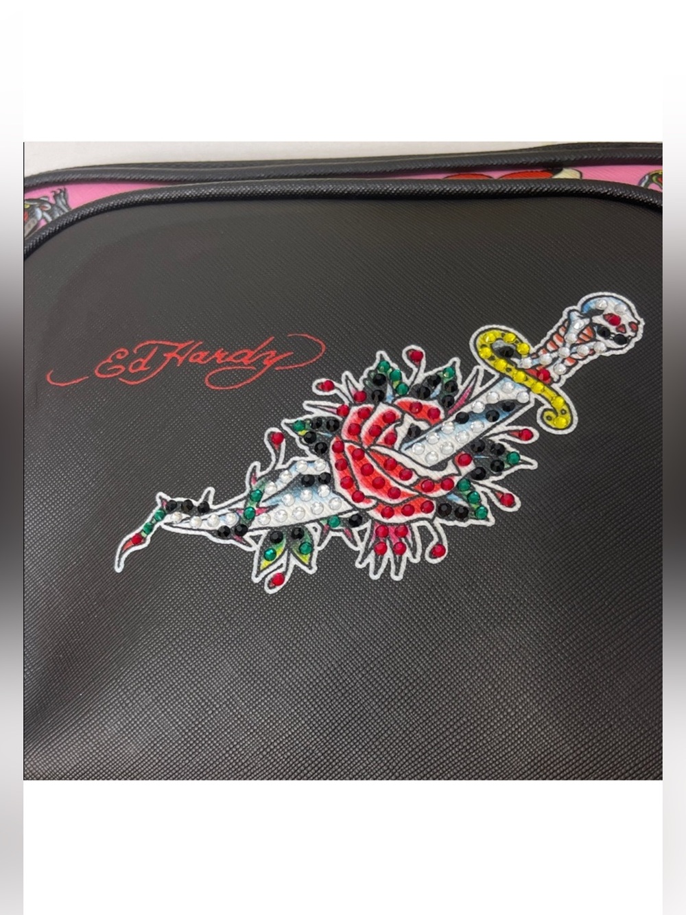 Ed Hardy 2 piece Cosmetic Bags Rose Dagger Tiger Snake Skull Eagle Heart NWT - Picture 4 of 4